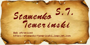 Stamenko Temerinski vizit kartica